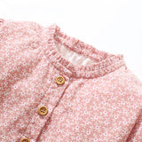 Baby Girl Ditsy Flower Pattern Long Sleeves Sweet Style Dress