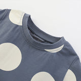 Summer Arrival Flowers Cartoon and Polka Dots Pattern Short Sleeves Dress for Stylish Girls - MyKids-USA™
