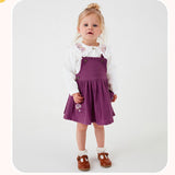 Embroidered Pattern Doll Neck Short & Dress Sets