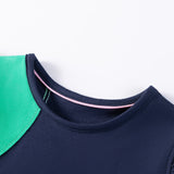 Summer Arrival Fly Sleeves Crew Neck Color Patchwork Dress for Stylish Girls - MyKids-USA™