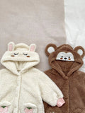 Winter Infant Baby Lovely Little Bear Little Rabbit Style Thermal Pajamas Romper - MyKids-USA™