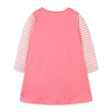 Baby Girl Cartoon Christmas Tree Pattern Striped Sleeve Design Princess Dress