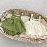 Baby Girl Embroidery Pattern Sling Tops With Shorts Sets - MyKids-USA™