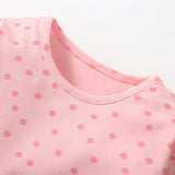 Autumn Long Sleeve Coloured Mesh Patched Design Dress - MyKids-USA™