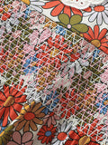 New Design Summer Girls Flowers Print Lace Collar Dress