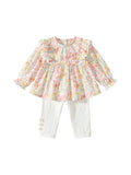 Arrival Spring Baby Girls Long Sleeves Floral Design Top Dress and Pants Set – Clothing Set