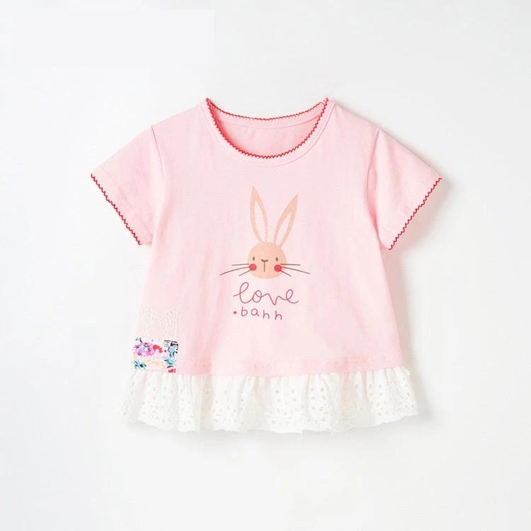 Girls’ Clothing Summer Collection – Rabbit Printing Children’s T-Shirt Dress - MyKids-USA™