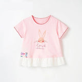 Girls’ Clothing Summer Collection – Rabbit Printing Children’s T-Shirt Dress - MyKids-USA™