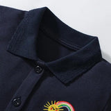 Summer Arrival Rainbow Pattern Short Sleeves Polo Dress for Stylish Girls - MyKids-USA™