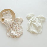 Baby Girl Lovely Bow-Tie Short-Sleeved Onesies