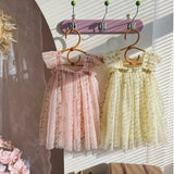 Summer Arrival Floral Pattern Fly Sleeves Tulle Dress for Stylish Girls - MyKids-USA™