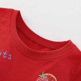 Summer Arrival Fruits Cartoon Pattern Short Sleeves Dress for Stylish Girls - MyKids-USA™