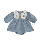 New Arrival Baby Floral Plain Princess Onesie Dress For Girls - MyKids-USA™