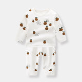 Baby 1pcs Allover Fruit Graphic Long Sleeve Bottoming Shirt & Trousers Sets - MyKids-USA™