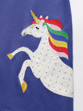 European and American Style Short Sleeve Horse Pattern Princess Dress for Girls, Summer Dress for Toddlers and Young Children