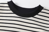 Girls Striped Pullover Tops Black Dress Sets - MyKids-USA™