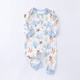 Autumn and Spring Arrival Baby Unisex Animals Pattern Long Sleeves Crew Neck Rompers - MyKids-USA™
