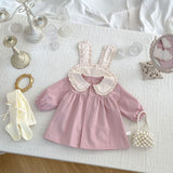 Spring and Autumn Rabbit Design Long-sleeved Dress with Ear Collar for Stylish Girls - MyKids-USA™