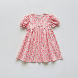 Summer Baby Kids Girls Short-Sleeved Floral Pattern Cute Dress - MyKids-USA™