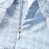 Baby Girl Heart Pattern Ruffle Doll Neck Shirt Combo Embroidered Pants Sets - MyKids-USA™