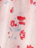 Summer New Design Girls’ Elegant Flowers Pattern Short Sleeves Crew Neck Dress - MyKids-USA™