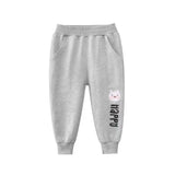 Baby Girl Cartoon Animal Graphic Solid Color Elastic Trousers