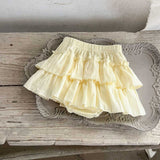 Summer New Arrival Baby Girls Sleeveless Solid Color Top And Ruffle Trim Skirt Clothing Set