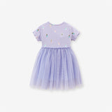 Spring And Summer Baby Girls Short Sleeves Unicorn Ladies Cartoon Chiffon Dress - MyKids-USA™