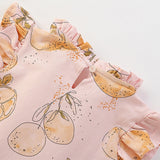 Summer Arrival Fruits Pattern Fly Sleeves Dress for Stylish Girls - MyKids-USA™