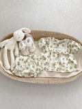 Summer Baby Kids Girls Comfortable Floral Pattern Short Sleeves Dress And Shorts Clothing Set/Onesies