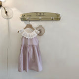 Summer Hot Selling Baby Kids Girls Sleeveless Hollow Out Collar Princess Dress - MyKids-USA™