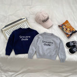 Autumn Baby Kids Boys Letters Embroidery Pattern Knitted Crew Neck Pullover and Denim Pants Clothing Set - MyKids-USA™