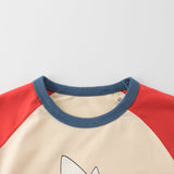 Summer Boys’ Cartoon and Letters Print T-shirt in European and American Style