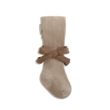 Baby Girls Kids Solid Color Striped Pattern Design Knitting Bows Pantyhose - MyKids-USA™