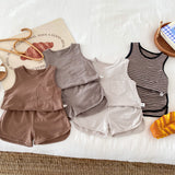 Spring Baby Kids Unisex Top Sleeveless Vest And Shorts Clothing Set - MyKids-USA™