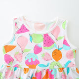 Summer New Arrival Girls’ Colorful Fruits Pattern Print Sleeveless Dress - MyKids-USA™
