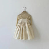 Baby Girls Solid Color Spaghetti Strap Princess Dress - MyKids-USA™