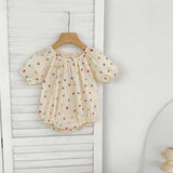 Summer Girls Coloful Dots Pattern Short Sleeves Onesies and Girls’ Dress – Princess Sister Matching Set - MyKids-USA™