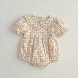 Summer Baby Kids Girls Floral Plaid Onesies And Girls’ Dress – Princess Sister Matching Set - MyKids-USA™