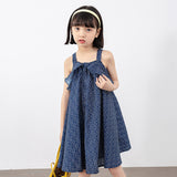Girls Polka Dot Pattern Sleeveless Ruffle Design Dress - MyKids-USA™