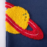 Autumn Arrival Kids Boys Rocket and Planet Cartoon Pattern Crew Neck Long Sleeves Top Sweatshirt