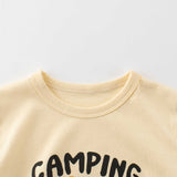 Boys’ Teddy and Letters Print T-shirt in European and American Style