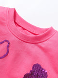 Girls’ Clothing Summer Collection – Teddy Sequin Children’s T-Shirt Dress - MyKids-USA™