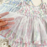Summer Arrival Baby Girls Cute Tie Dye Sleeveless Dress Design Strap Onesies
