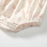 Summer Baby Kids Floral Pattern Sleeveless Top Dress and Bloomers Clothing Set for Girls