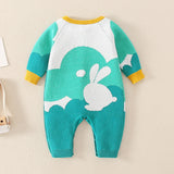 Autumn Rabbit Pattern Handknit Quality Romper - MyKids-USA™