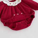 Winter Arrival Baby Girls Cute Rabbits and Fruits Embroidered Pattern Warm Padded Thick Onesies - MyKids-USA™