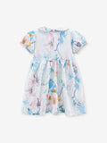 Spring And Summer Baby Girls Peter Pan Collar Short Sleeves Floral Dress