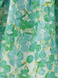 Summer New Design Girls’ Oil Painting Flowers Pattern Short Sleeves Crew Neck Dress - MyKids-USA™