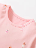 Spring And Summer Baby Girls Short Sleeves Mouse Dancers Cartoon Pattern Chiffon Dress